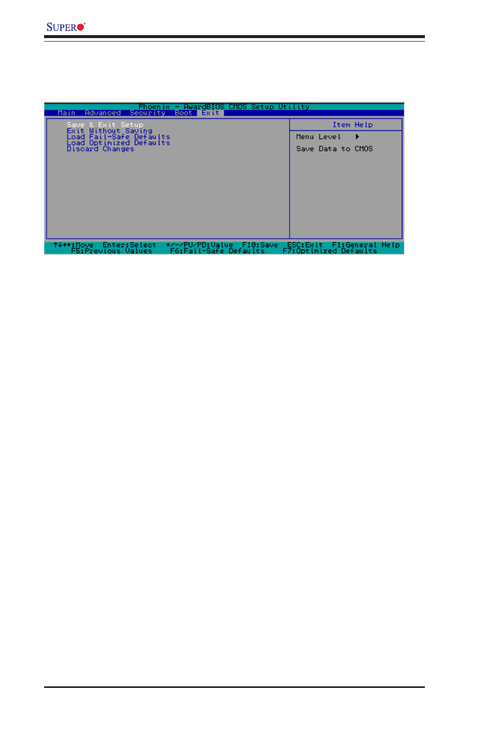 7 exit | SUPER MICRO Computer MICRO COMPUTER MOTHERBOARD P8SC8 User Manual | Page 72 / 96