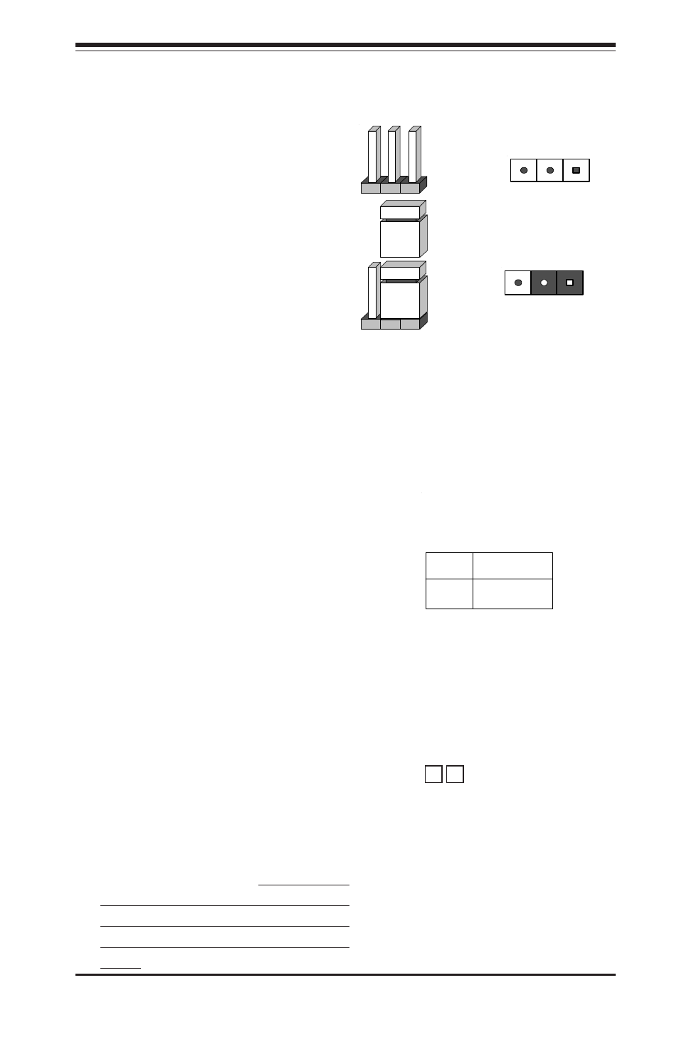 6 jumper settings, Explanation of jumpers, Glan enable/disable | Cmos clear | SUPER MICRO Computer I2DMR-8G2 User Manual | Page 39 / 78