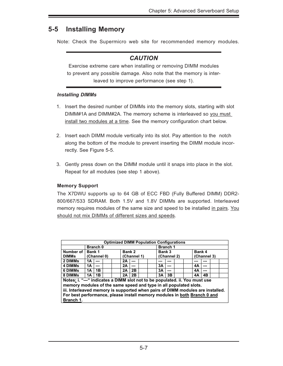 Caution | SUPER MICRO Computer 6015W-UR User Manual | Page 39 / 110