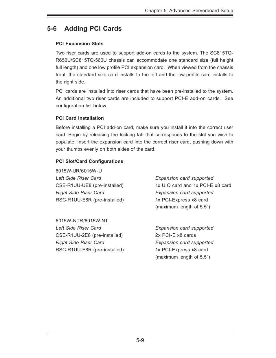 6 adding pci cards | SUPER MICRO Computer 6015W-UR User Manual | Page 41 / 110