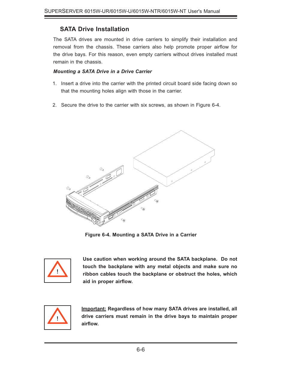 SUPER MICRO Computer 6015W-UR User Manual | Page 62 / 110