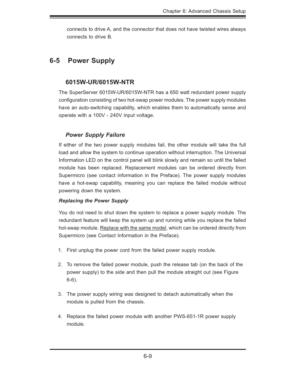 5 power supply | SUPER MICRO Computer 6015W-UR User Manual | Page 65 / 110