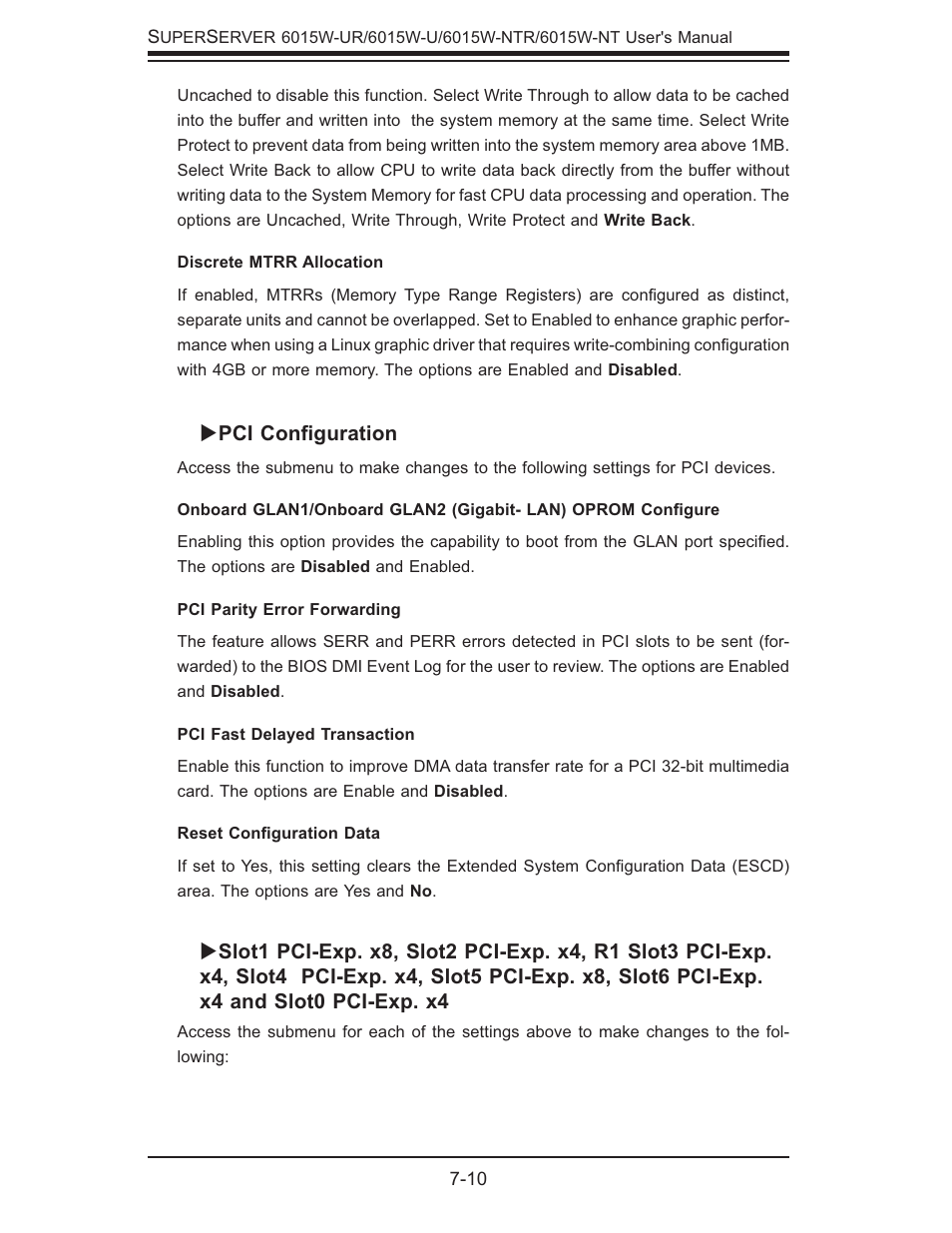 Pci conﬁ guration | SUPER MICRO Computer 6015W-UR User Manual | Page 78 / 110