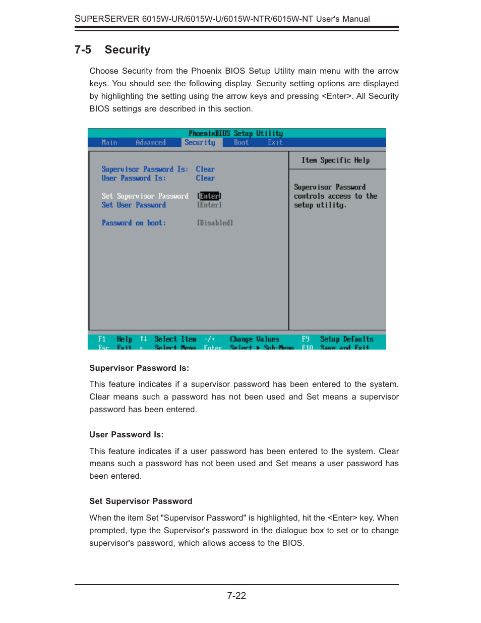 5 security | SUPER MICRO Computer 6015W-UR User Manual | Page 90 / 110