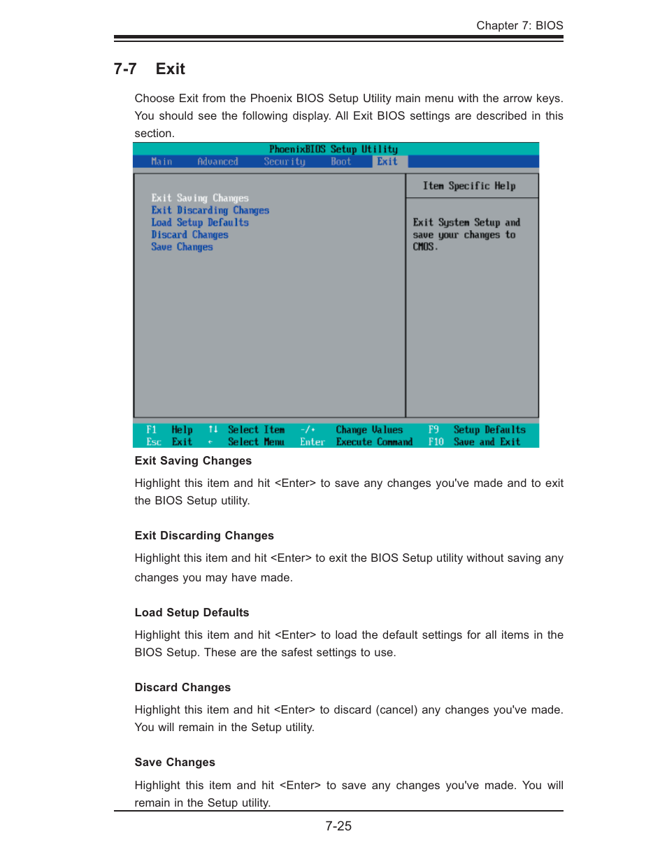 7 exit | SUPER MICRO Computer 6015W-UR User Manual | Page 93 / 110