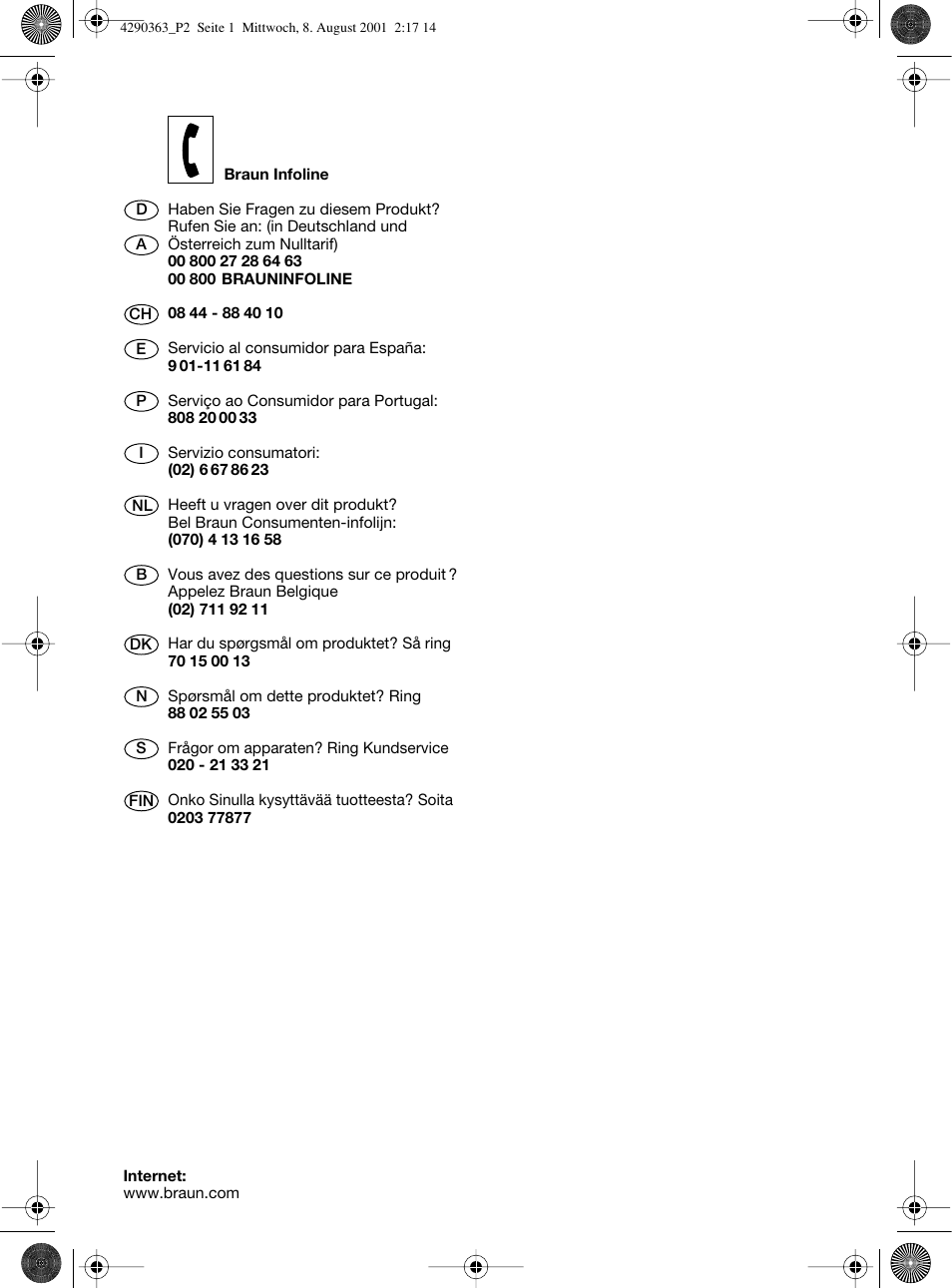 Braun MP80 User Manual | Page 2 / 50