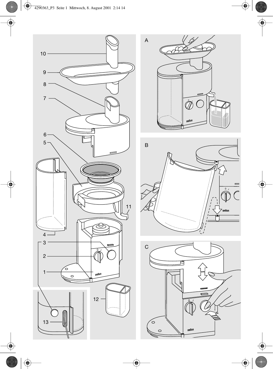 Braun MP80 User Manual | Page 3 / 50