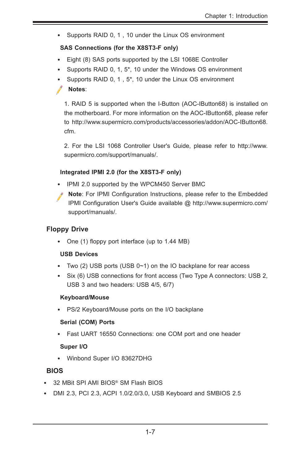 SUPER MICRO Computer SUPER X8STE User Manual | Page 15 / 105