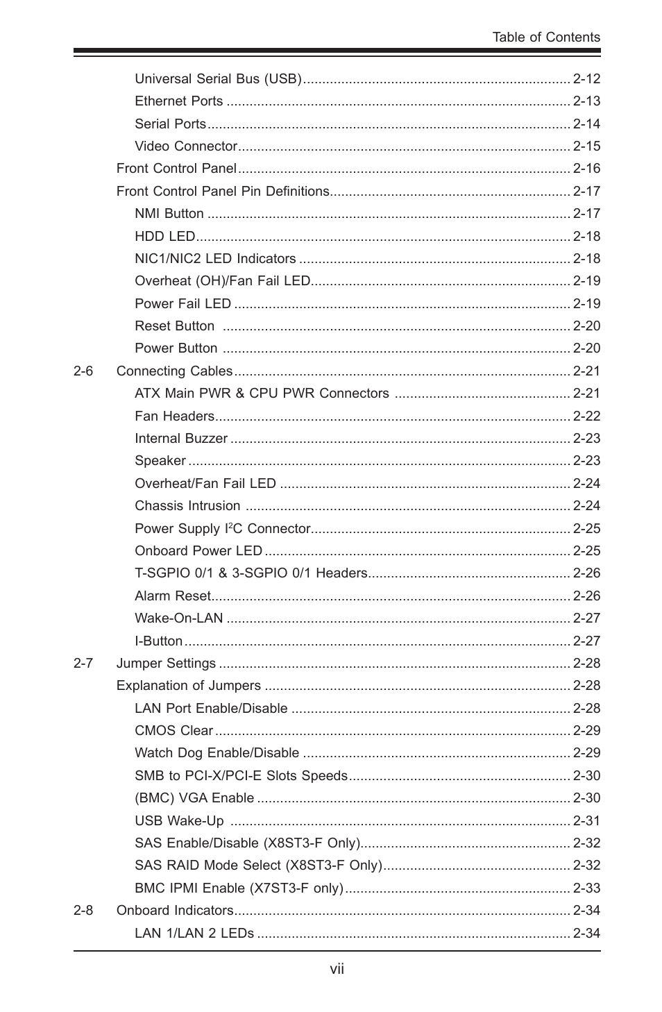 SUPER MICRO Computer SUPER X8STE User Manual | Page 7 / 105