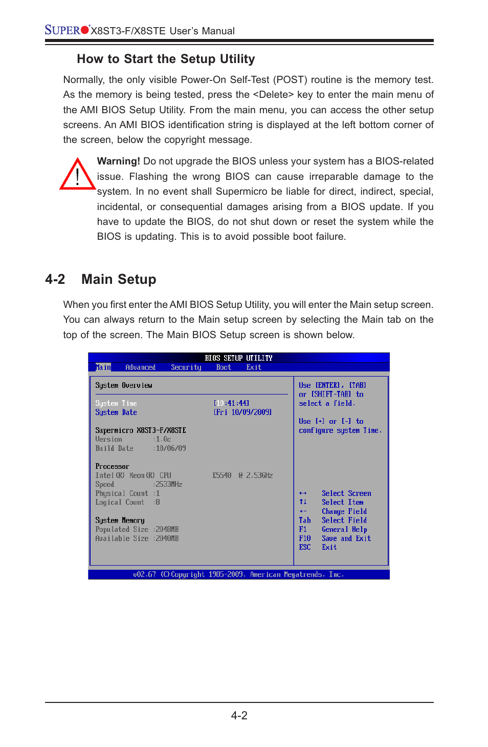 2 main setup | SUPER MICRO Computer SUPER X8STE User Manual | Page 70 / 105