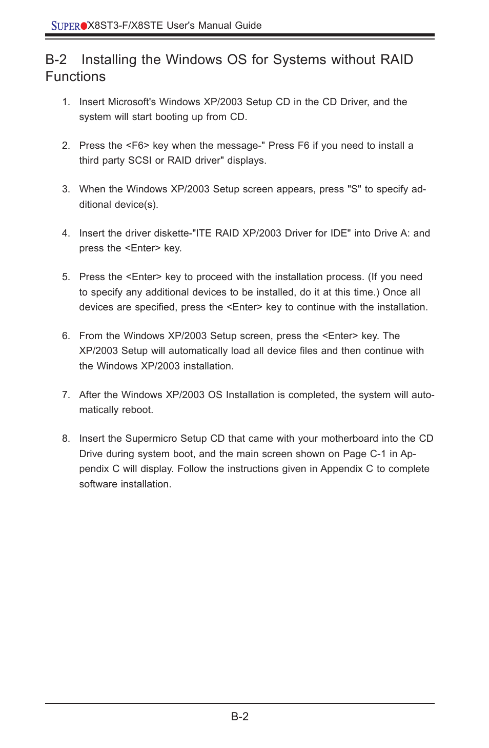 SUPER MICRO Computer SUPER X8STE User Manual | Page 98 / 105