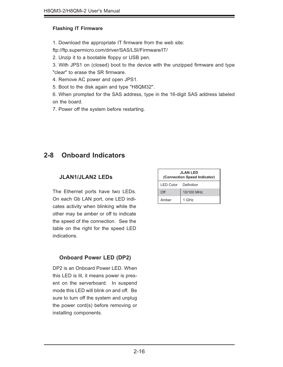 8 onboard indicators | SUPER MICRO Computer H8QMI-2 User Manual | Page 34 / 74