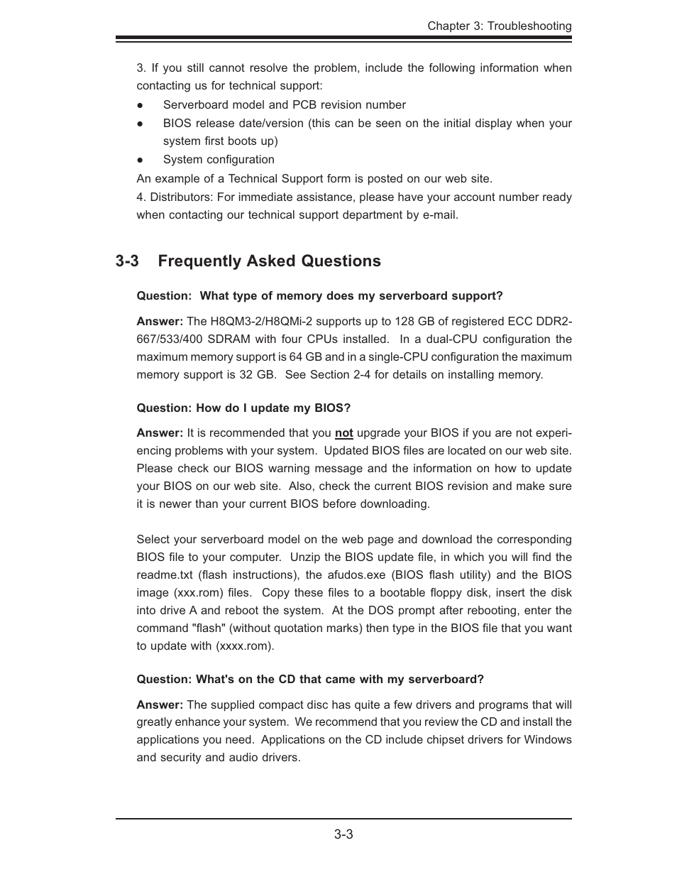 3 frequently asked questions | SUPER MICRO Computer H8QMI-2 User Manual | Page 45 / 74