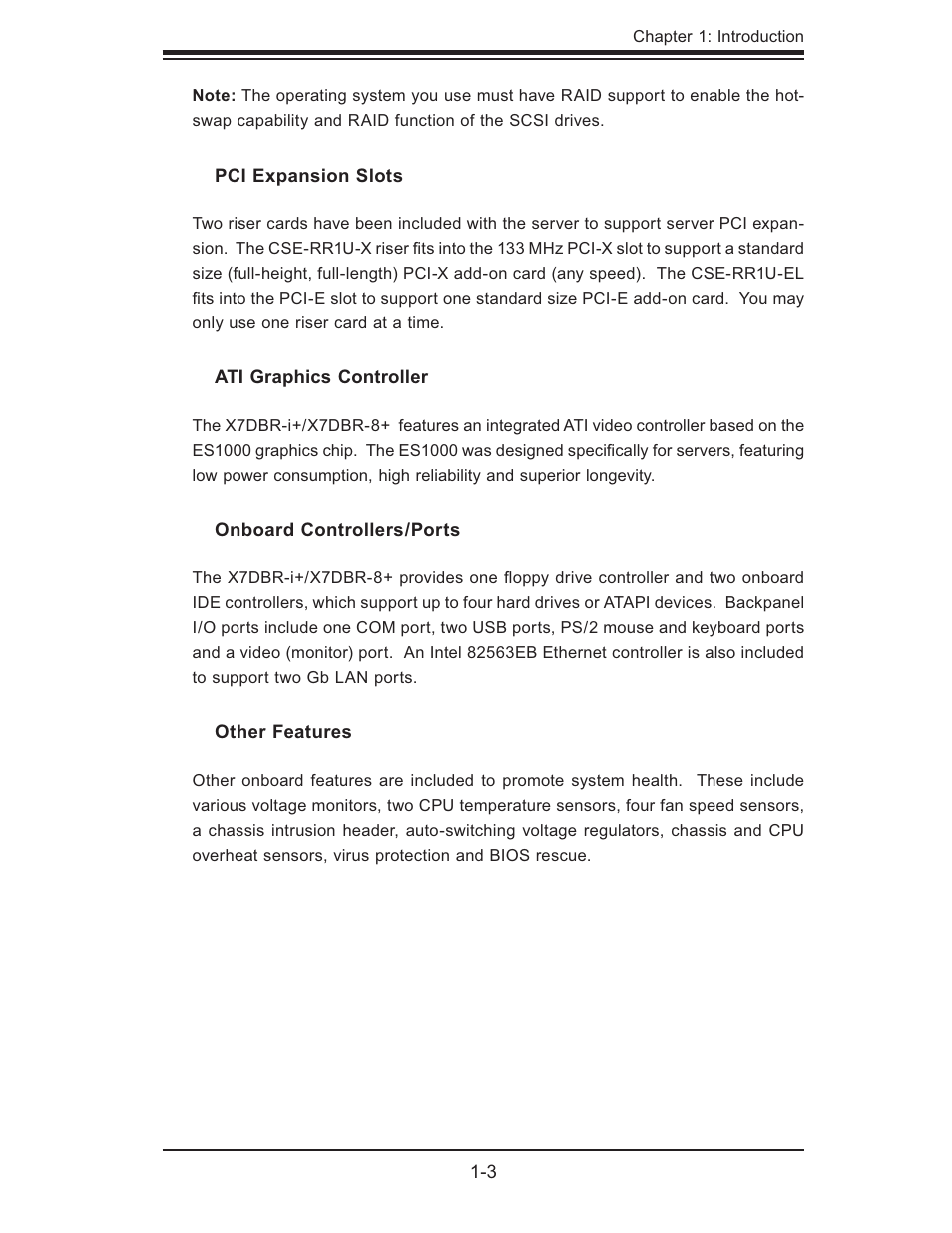 SUPER MICRO Computer SUPERSERVER 6015B-T User Manual | Page 13 / 124