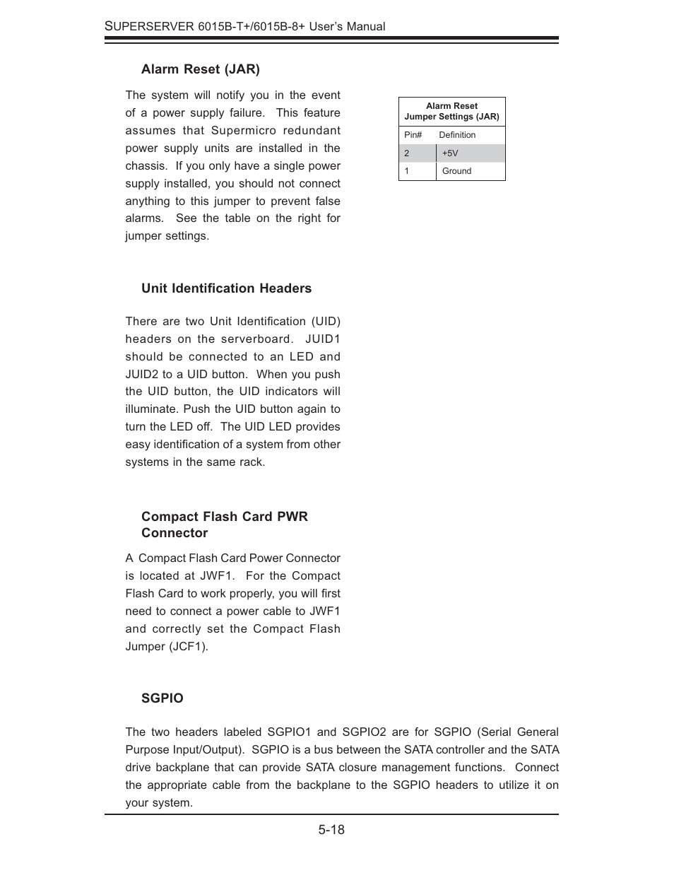 SUPER MICRO Computer SUPERSERVER 6015B-T User Manual | Page 52 / 124
