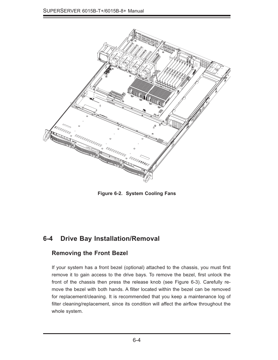 4 drive bay installation/removal | SUPER MICRO Computer SUPERSERVER 6015B-T User Manual | Page 66 / 124