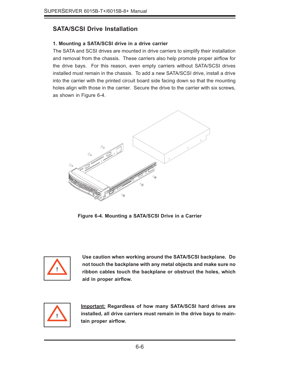 SUPER MICRO Computer SUPERSERVER 6015B-T User Manual | Page 68 / 124