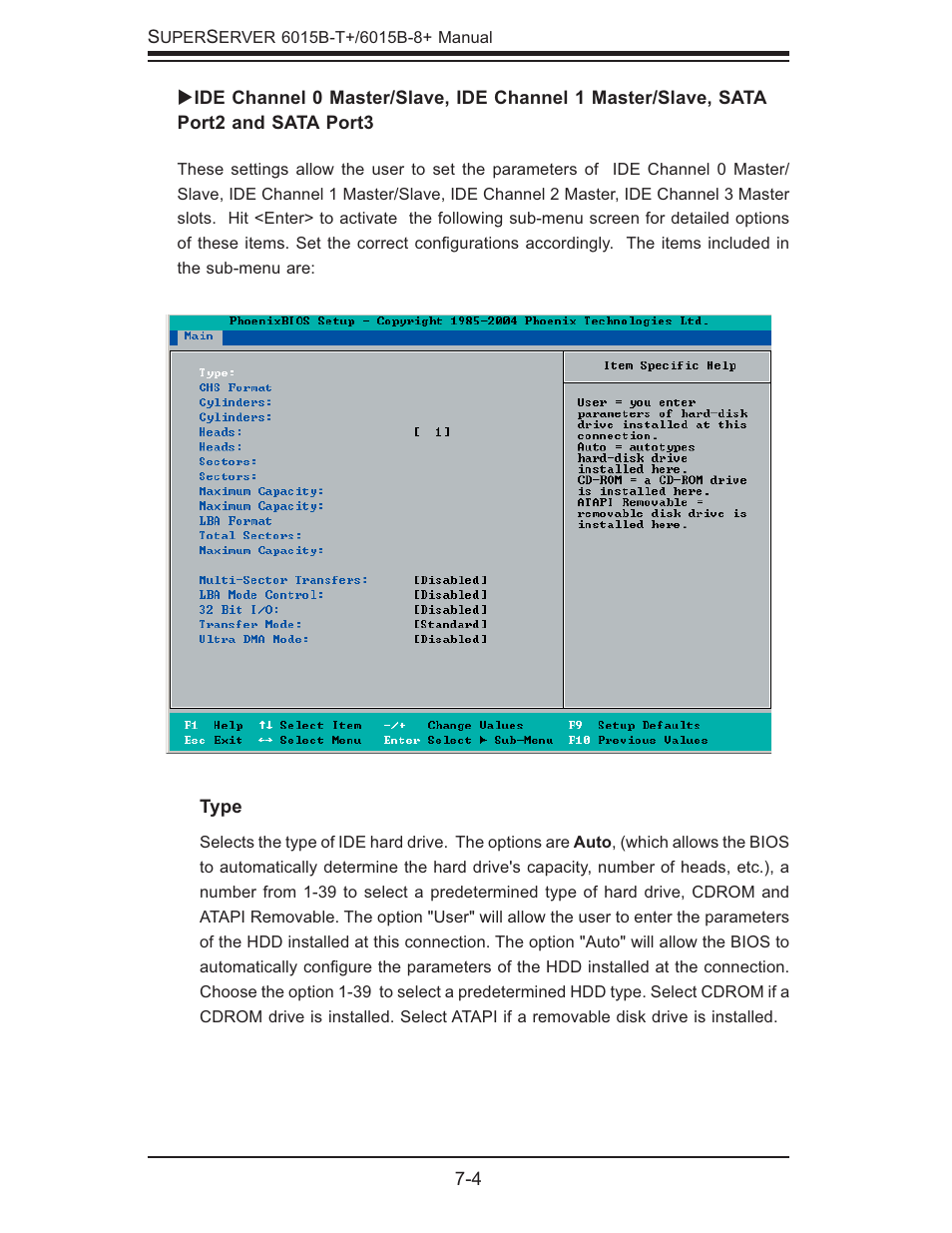 SUPER MICRO Computer SUPERSERVER 6015B-T User Manual | Page 76 / 124