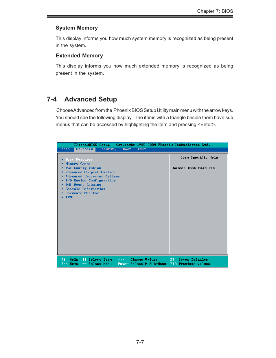 4 advanced setup | SUPER MICRO Computer SUPERSERVER 6015B-T User Manual | Page 79 / 124