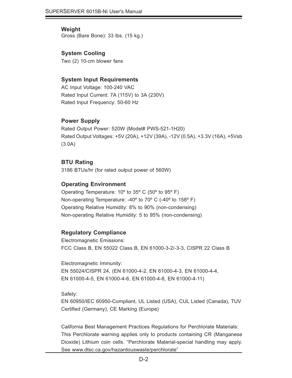 SUPER MICRO Computer 6015B-Ni User Manual | Page 120 / 120