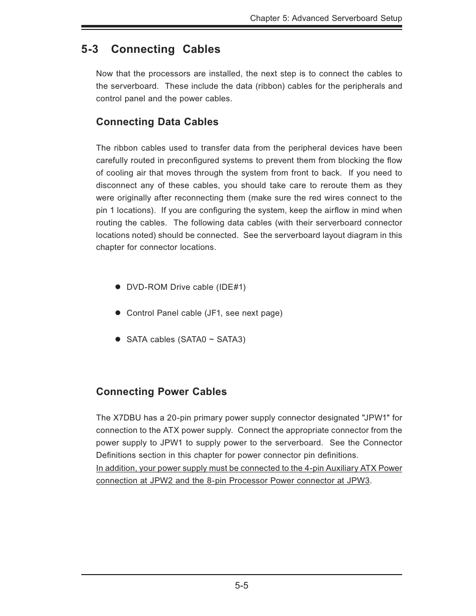 3 connecting cables | SUPER MICRO Computer 6015B-Ni User Manual | Page 39 / 120