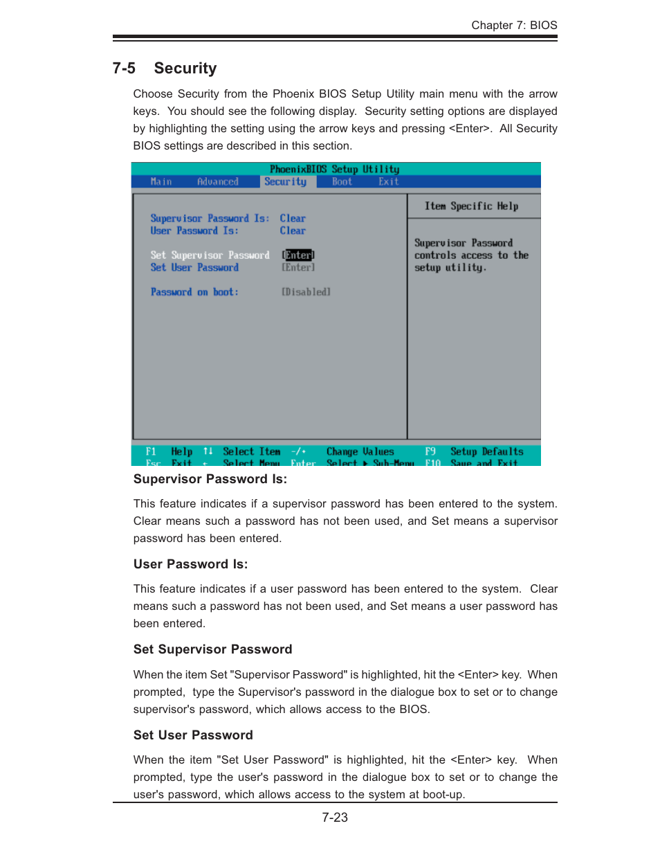 5 security | SUPER MICRO Computer 6015B-Ni User Manual | Page 89 / 120