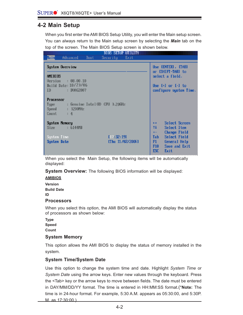 2 main setup | SUPER MICRO Computer X6QTE+ User Manual | Page 60 / 110