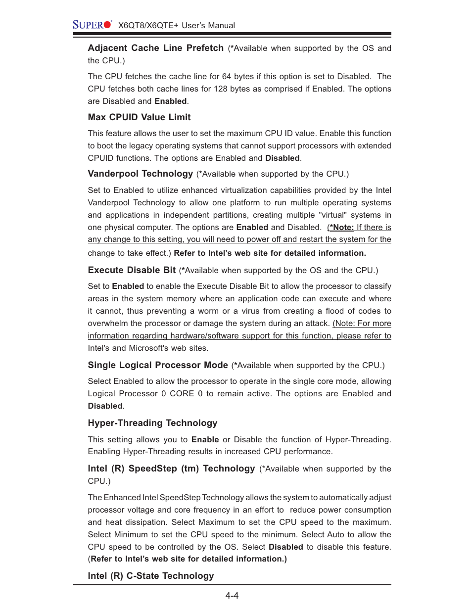 SUPER MICRO Computer X6QTE+ User Manual | Page 62 / 110
