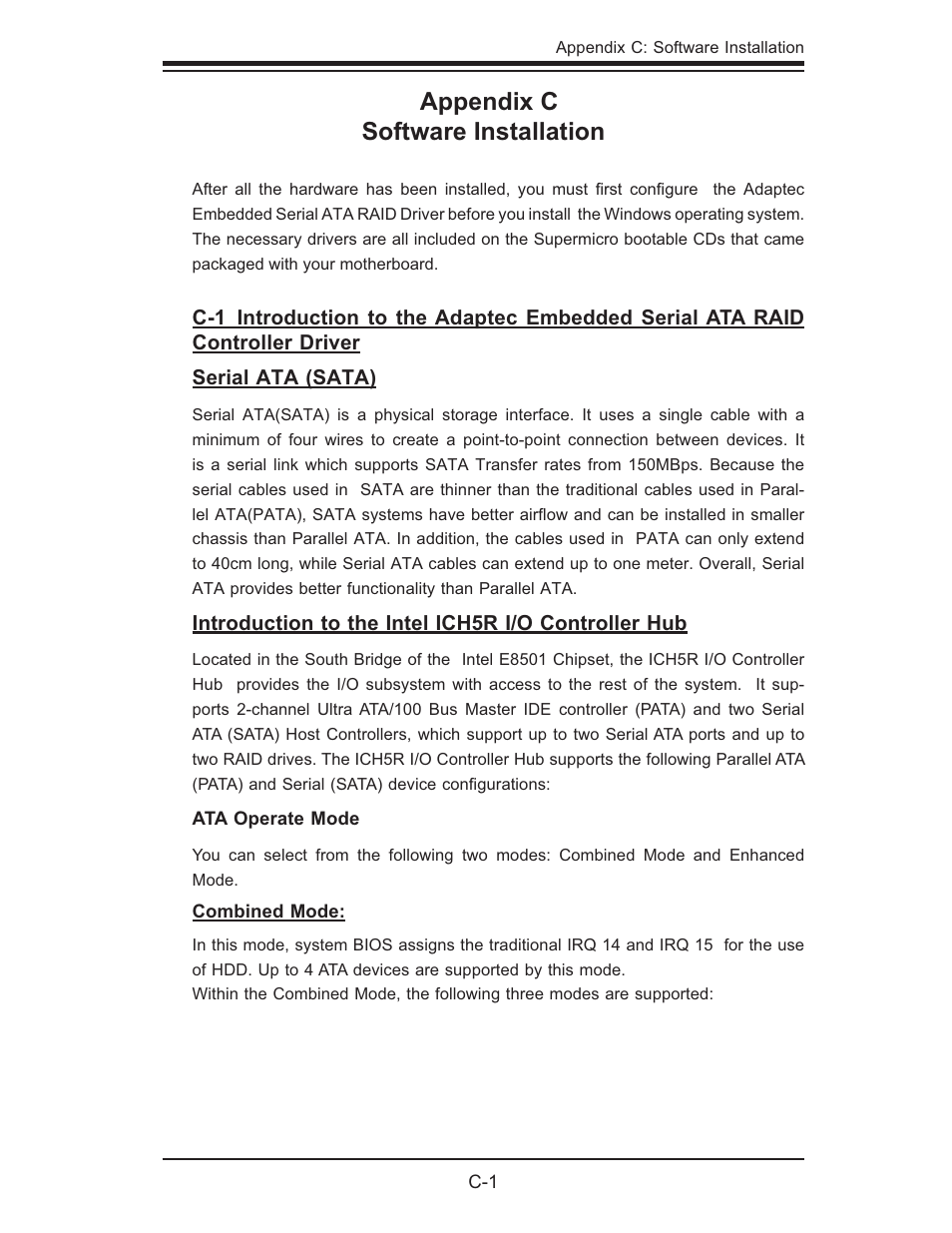 Appendix c software installation | SUPER MICRO Computer X6QTE+ User Manual | Page 89 / 110