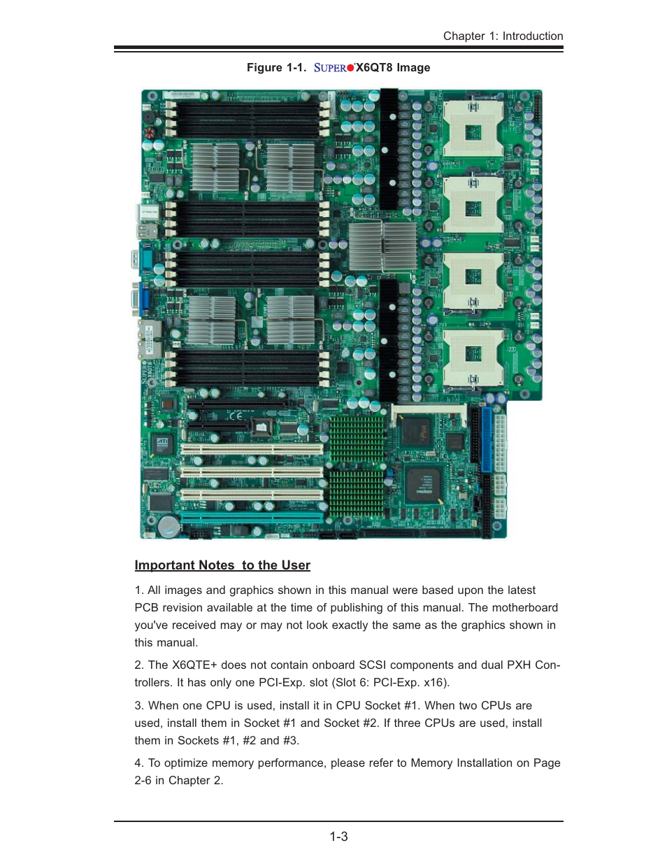 SUPER MICRO Computer X6QTE+ User Manual | Page 9 / 110