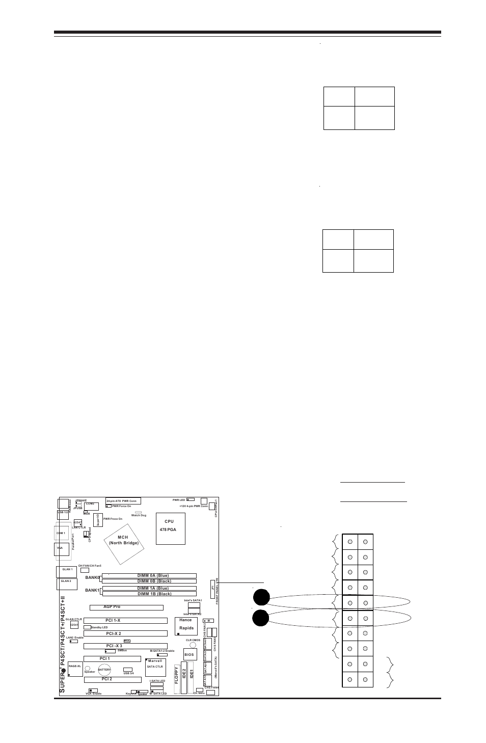 Glan1 led, Glan2 led(*p4sct+/ p4sct+ii only), Chapter 2: installation | A. glan1 led b. glan2 led, Lan1 led power button overheat led, Reset button, Ide led power on led, Xlan2 led | SUPER MICRO Computer P4SCT User Manual | Page 29 / 100