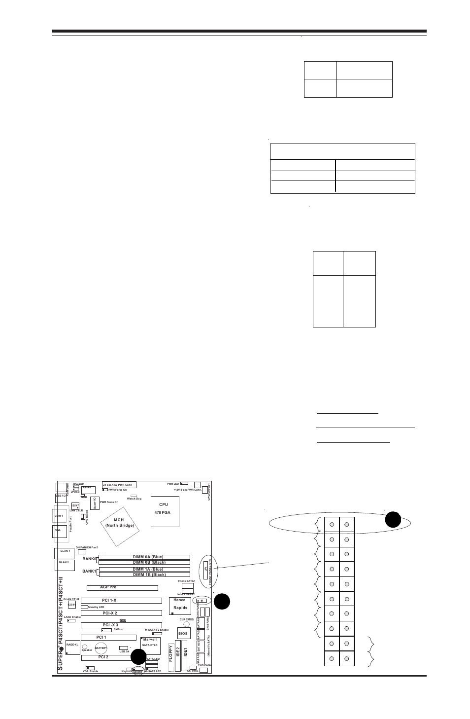 Ac b, Speaker connector, Nmi button | Ir connector, Chapter 2: installation, A. nmi button b. speaker connector c. ir connector, Lan1 led power button overheat led, Reset button, Ide led power on led, Xlan2 led | SUPER MICRO Computer P4SCT User Manual | Page 31 / 100