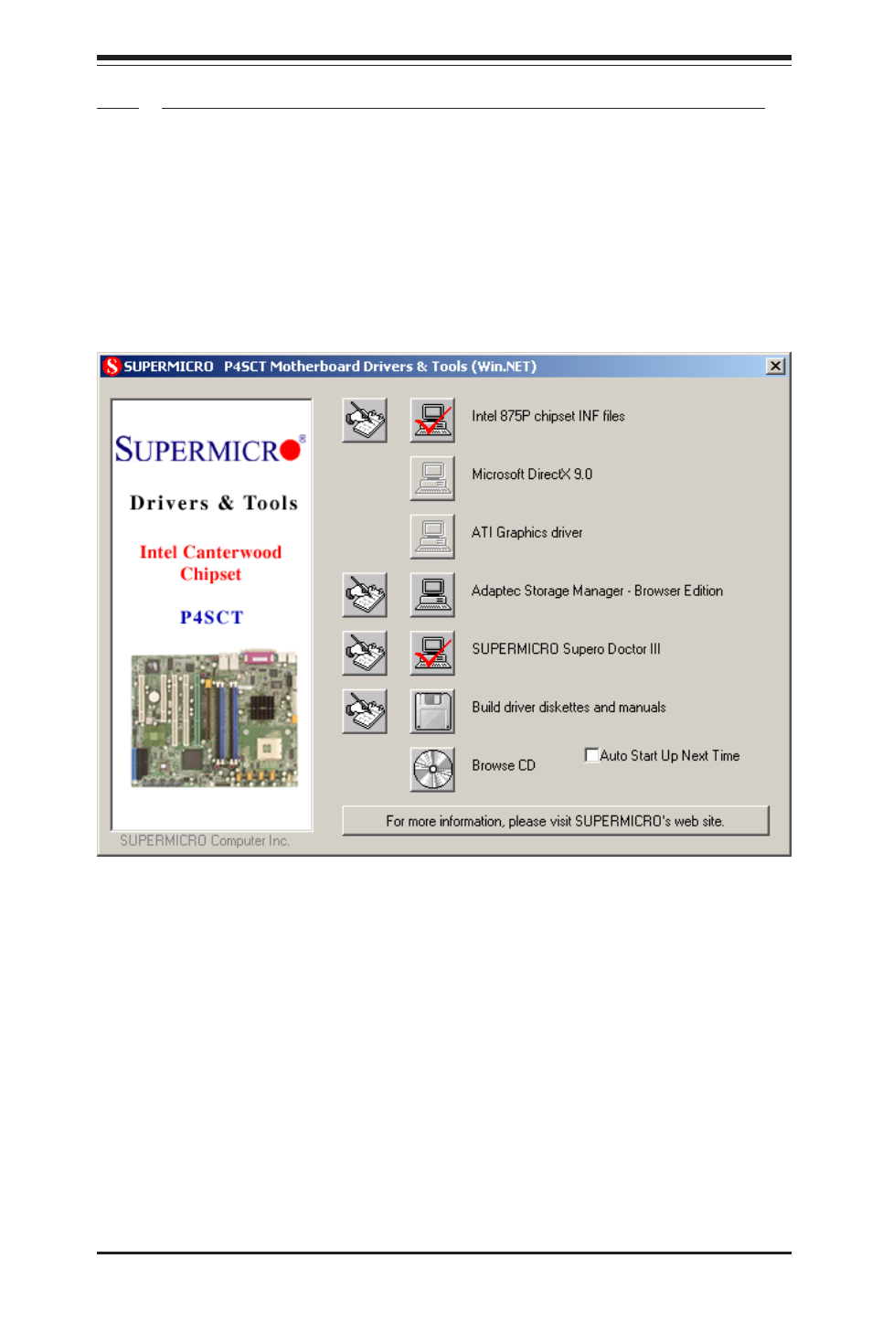 C-3 installing other software programs and drivers | SUPER MICRO Computer P4SCT User Manual | Page 97 / 100