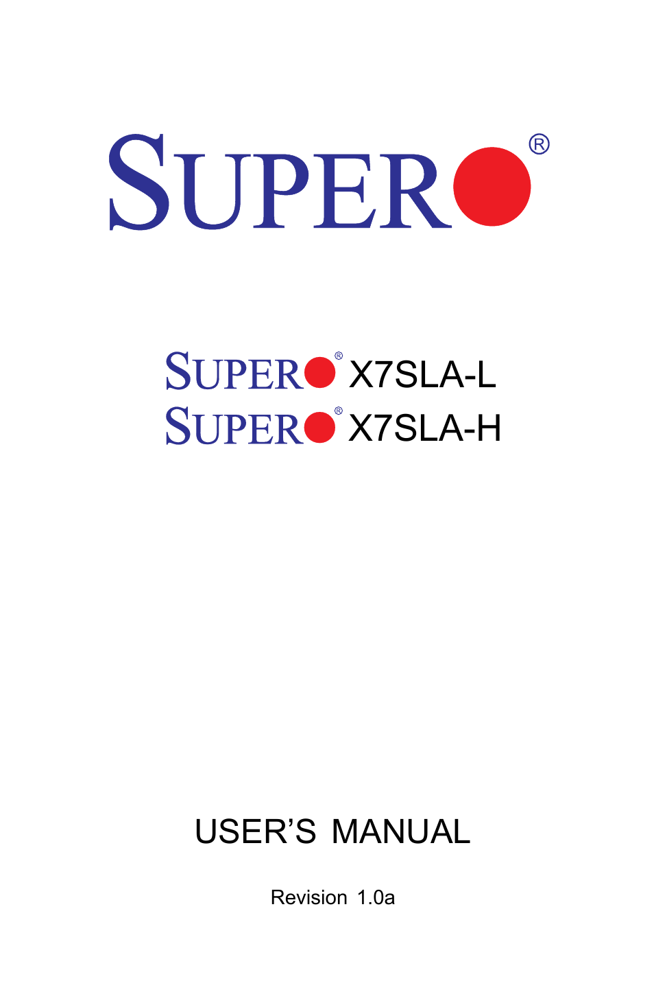 SUPER MICRO Computer X7SLA-H User Manual | 81 pages