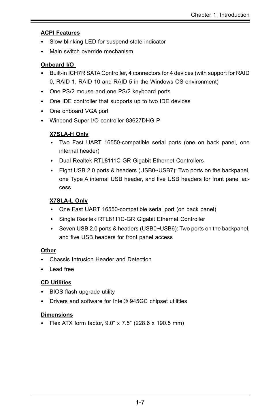 SUPER MICRO Computer X7SLA-H User Manual | Page 15 / 81