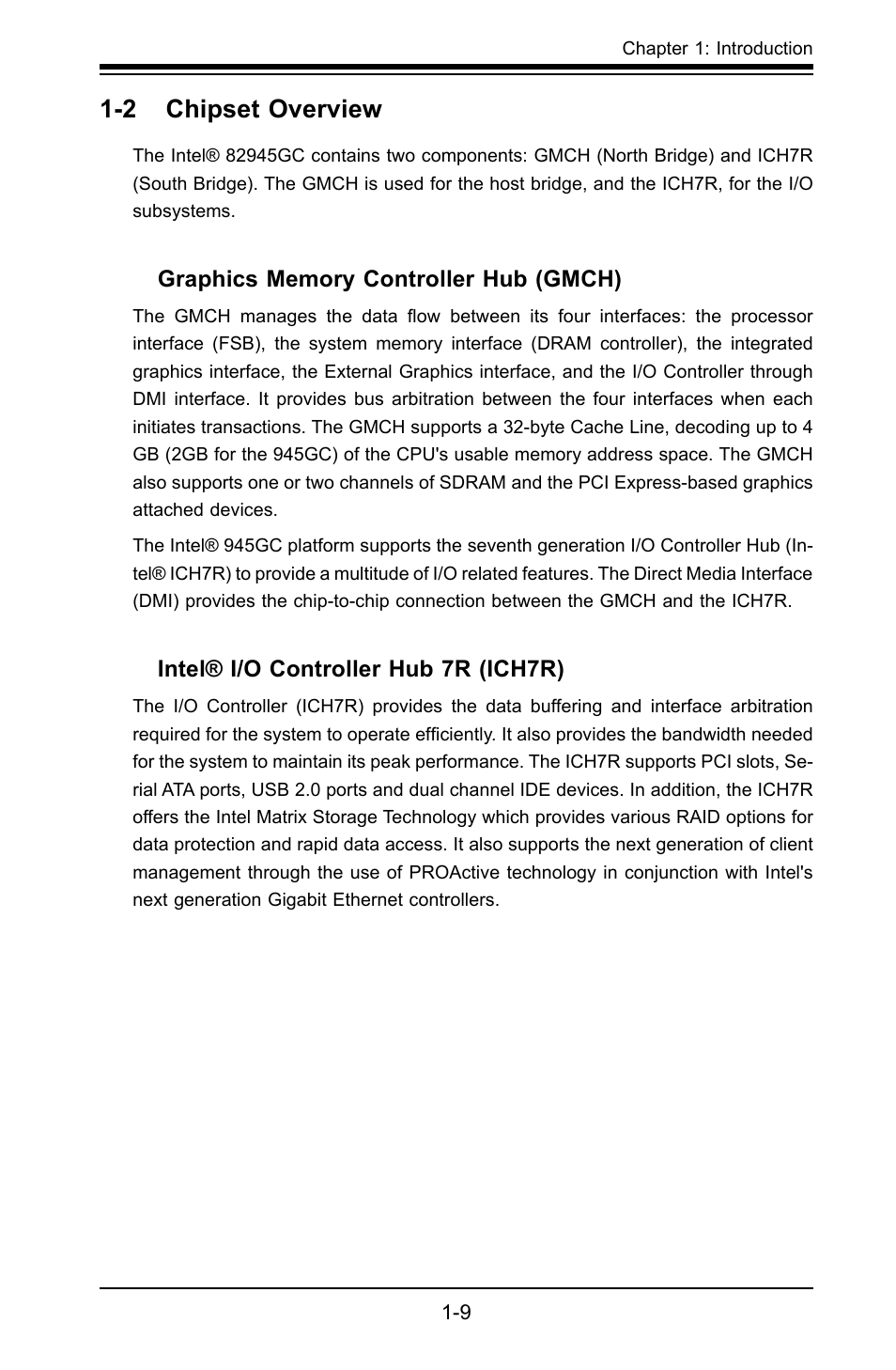 2 chipset overview | SUPER MICRO Computer X7SLA-H User Manual | Page 17 / 81