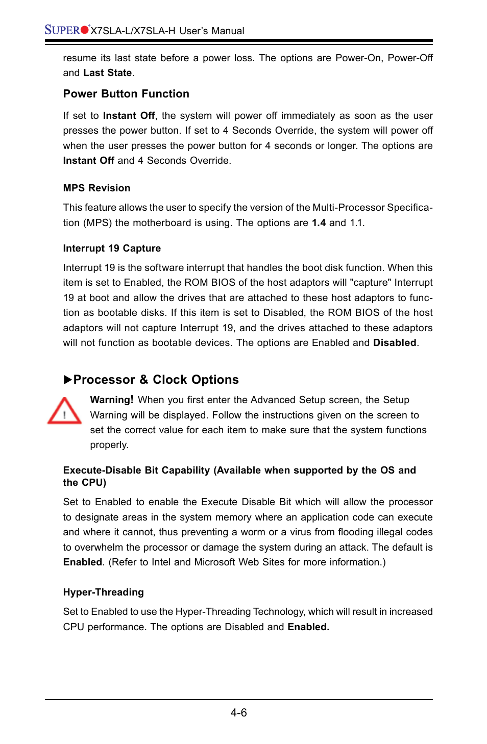 Processor & clock options | SUPER MICRO Computer X7SLA-H User Manual | Page 56 / 81
