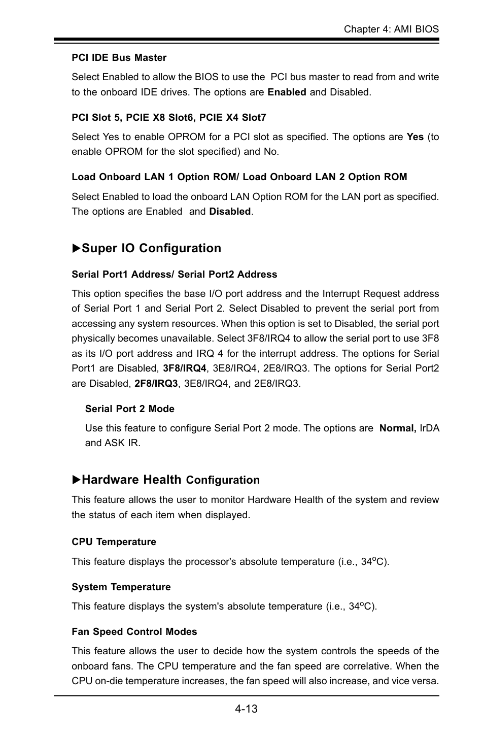 Super io configuration, Hardware health | SUPER MICRO Computer X7SLA-H User Manual | Page 63 / 81