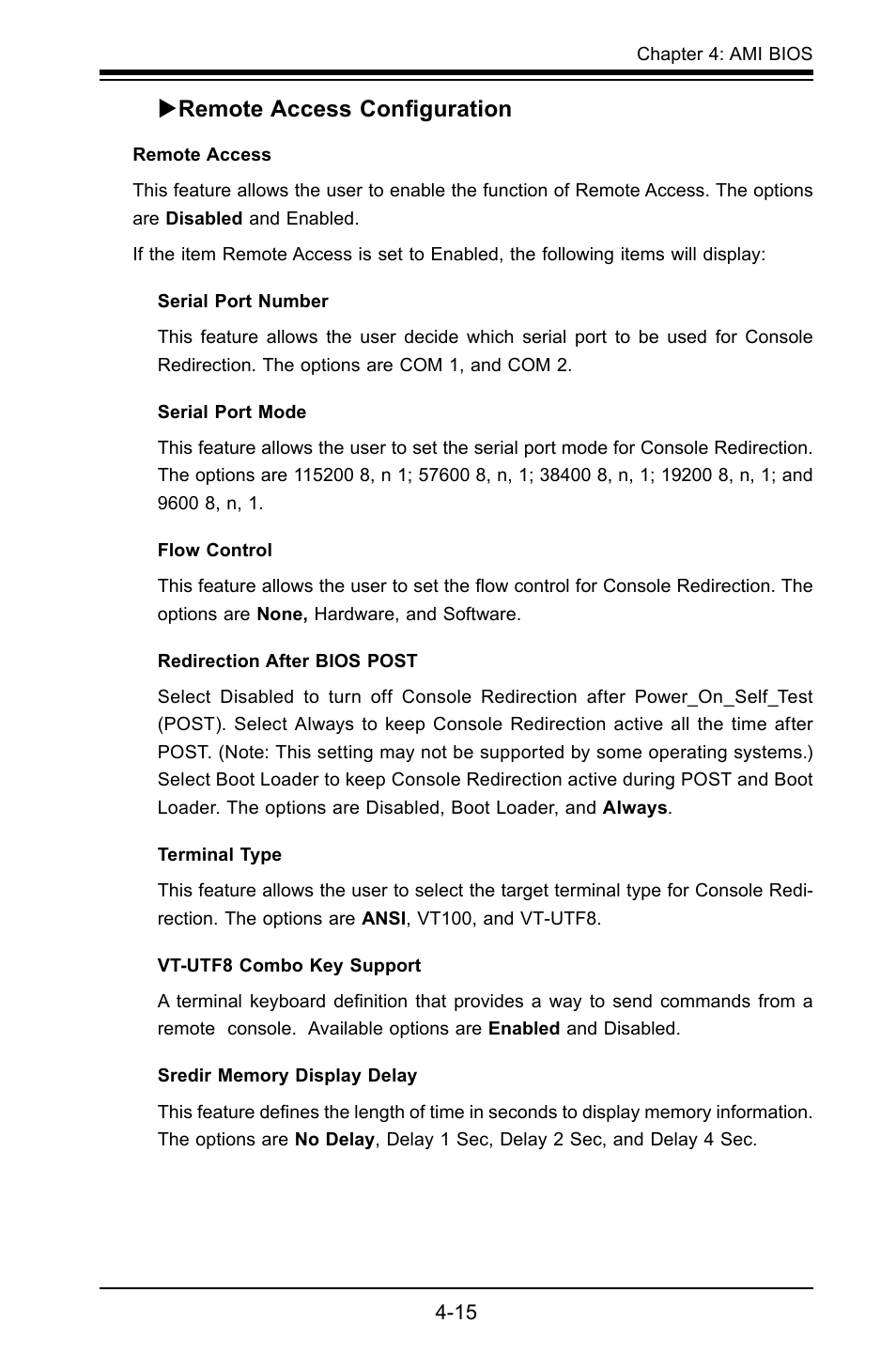 Remote access configuration | SUPER MICRO Computer X7SLA-H User Manual | Page 65 / 81