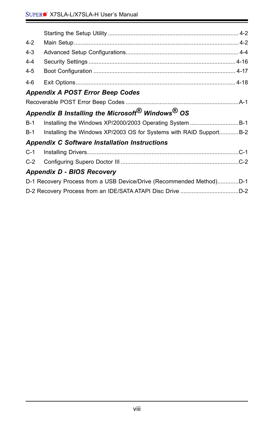 SUPER MICRO Computer X7SLA-H User Manual | Page 8 / 81