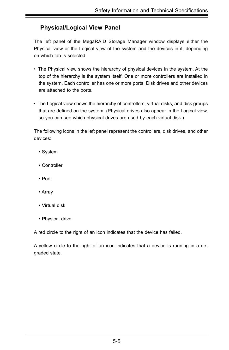 Physical/logical view panel | SUPER MICRO Computer AOC-USAS-L4i User Manual | Page 45 / 66