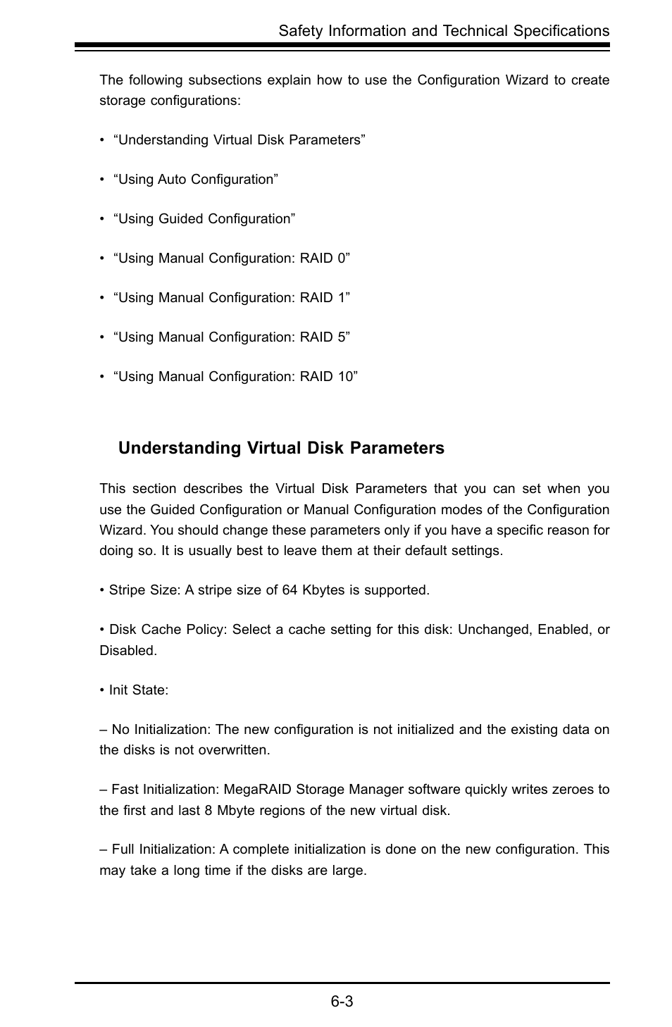 Understanding virtual disk parameters | SUPER MICRO Computer AOC-USAS-L4i User Manual | Page 51 / 66