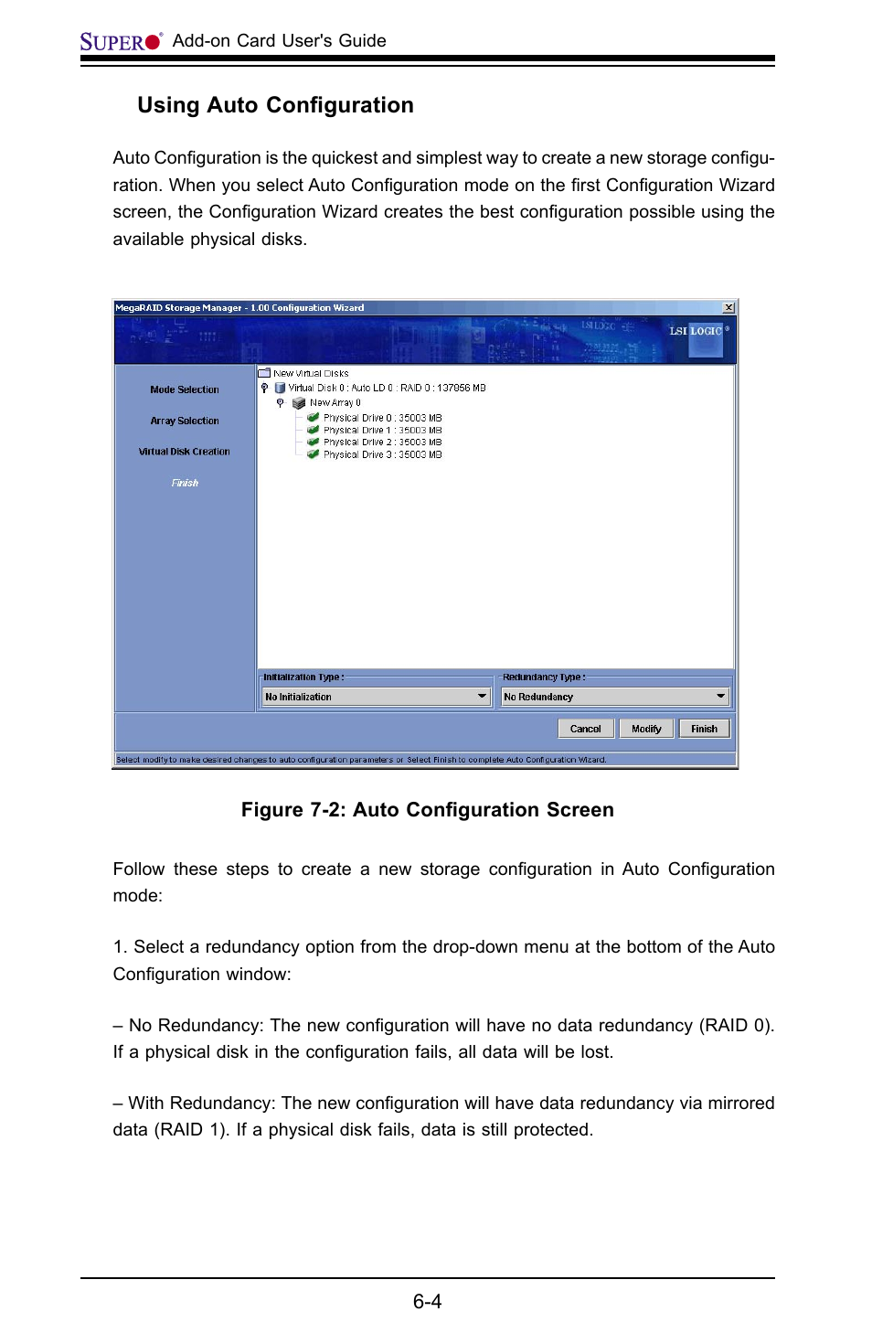 Using auto conﬁguration | SUPER MICRO Computer AOC-USAS-L4i User Manual | Page 52 / 66