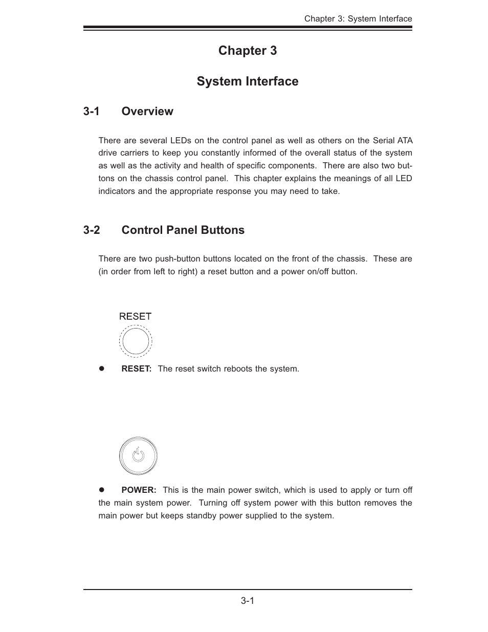 Chapter 3 system interface | SUPER MICRO Computer AS1011M-T2 User Manual | Page 27 / 104