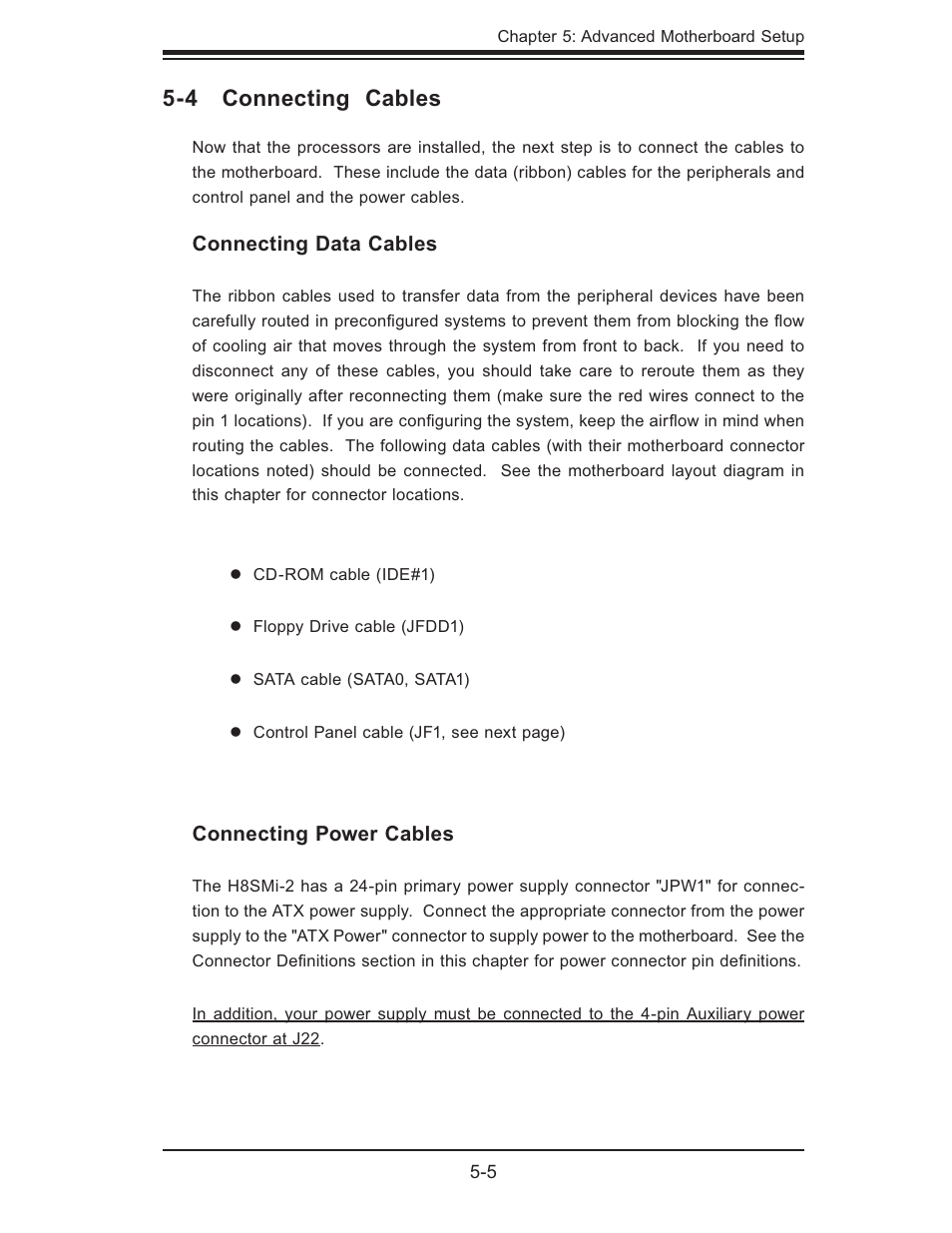 4 connecting cables | SUPER MICRO Computer AS1011M-T2 User Manual | Page 39 / 104