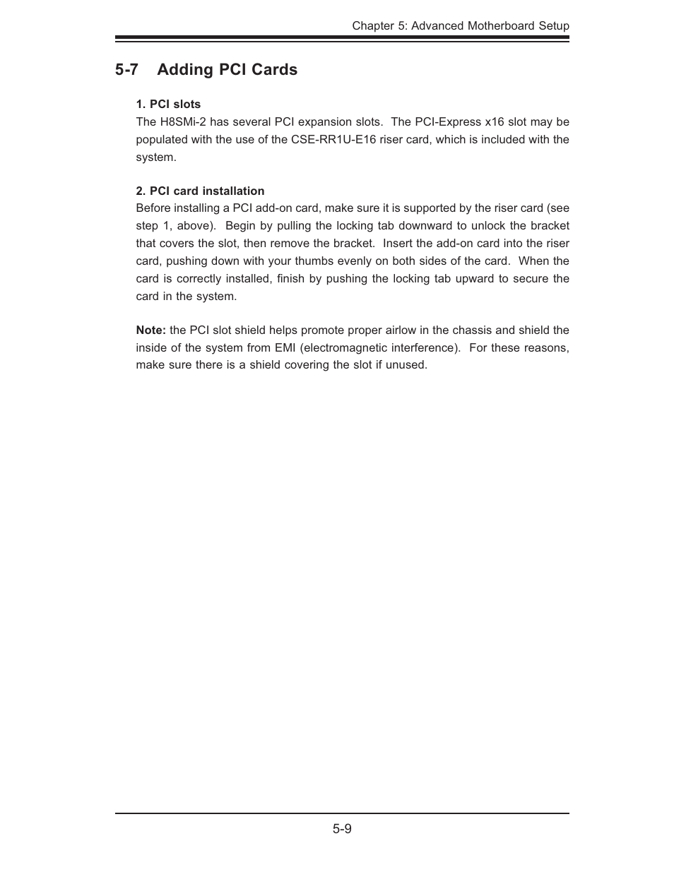 7 adding pci cards | SUPER MICRO Computer AS1011M-T2 User Manual | Page 43 / 104