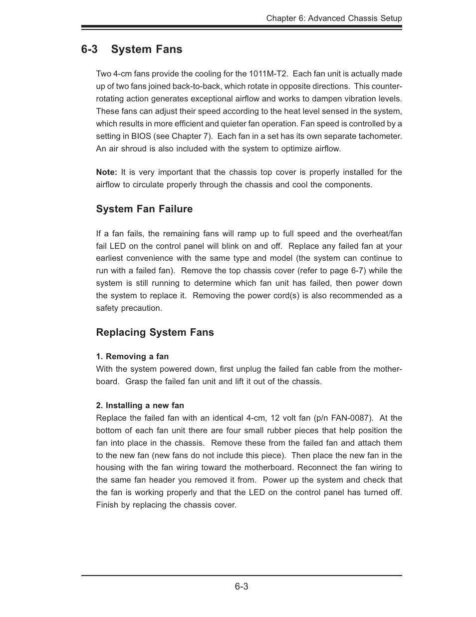 3 system fans | SUPER MICRO Computer AS1011M-T2 User Manual | Page 65 / 104