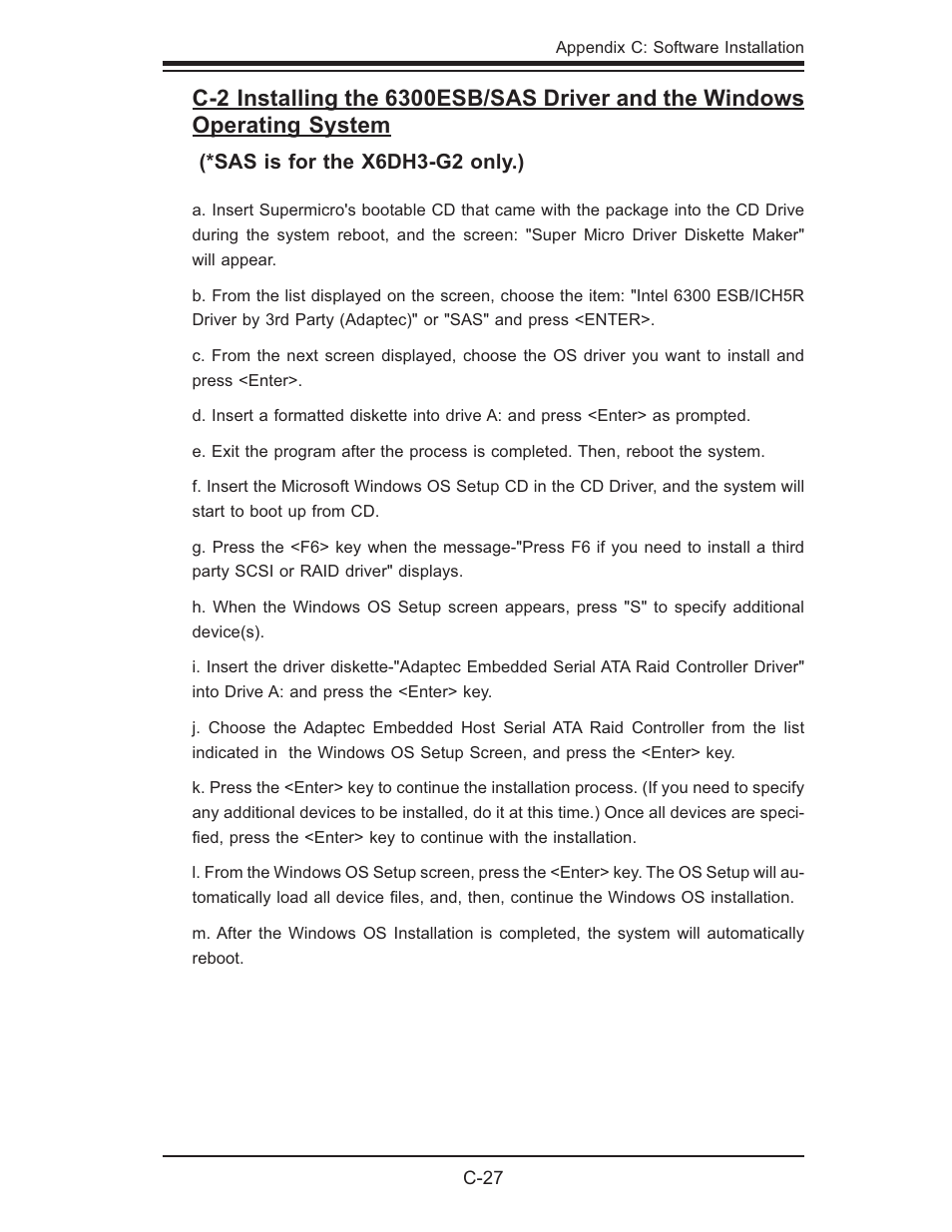 Sas is for the x6dh3-g2 only.) | SUPER MICRO Computer X6DHi-G2 User Manual | Page 117 / 120