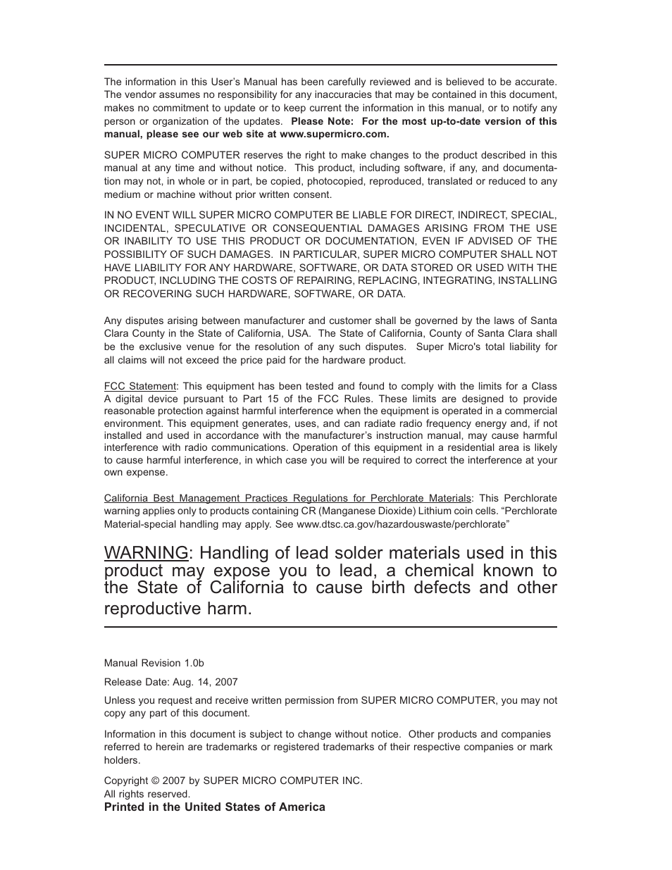 SUPER MICRO Computer X6DHi-G2 User Manual | Page 2 / 120