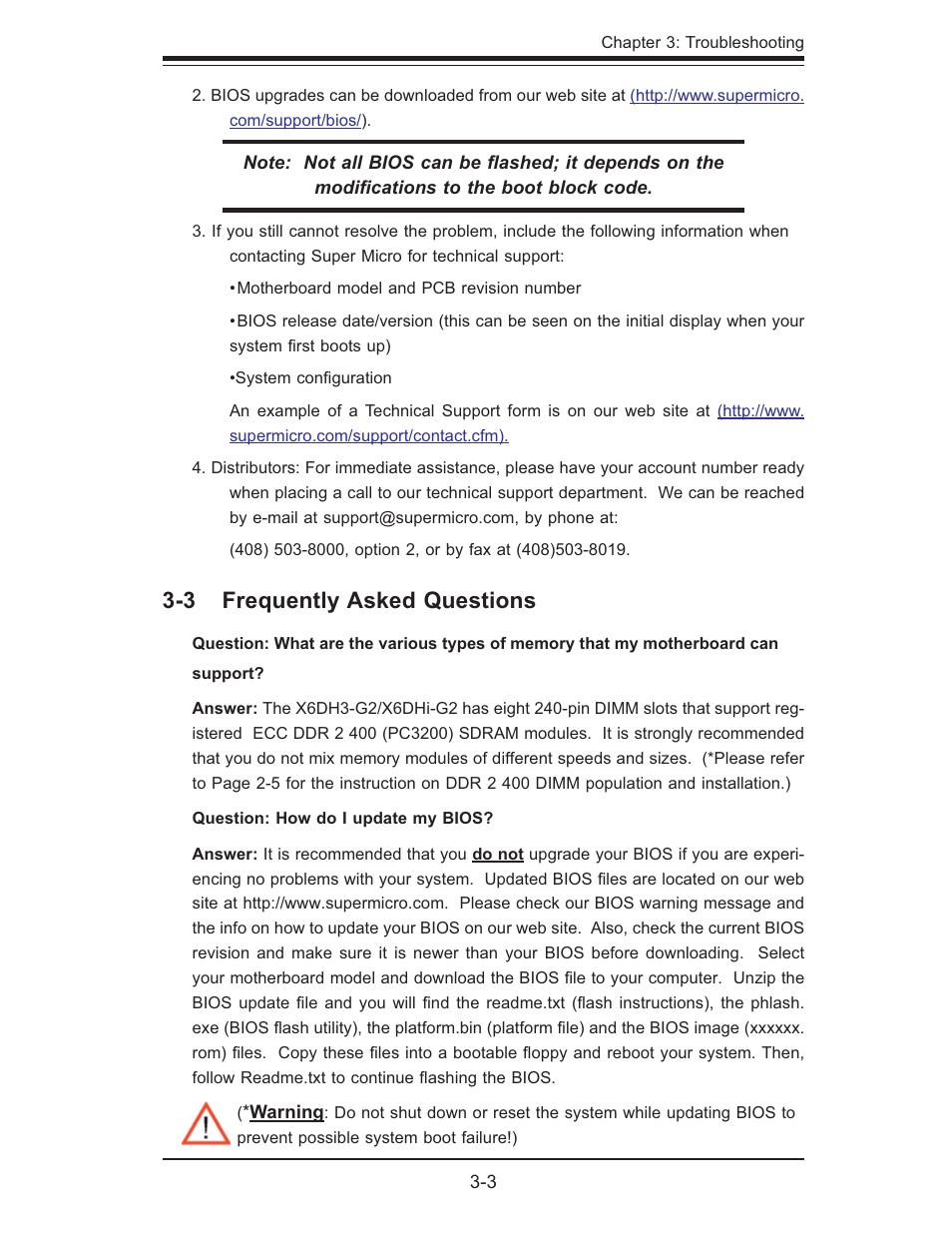 3 frequently asked questions | SUPER MICRO Computer X6DHi-G2 User Manual | Page 55 / 120